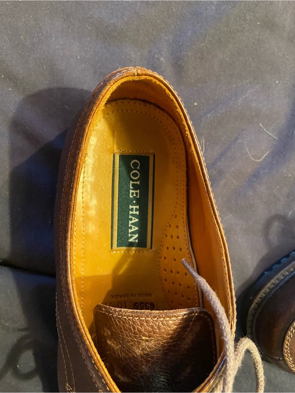 Cole Haan Men's Brown Leather Lace-Up Dress Shoes size 10.5 M - Picture 7 of 7